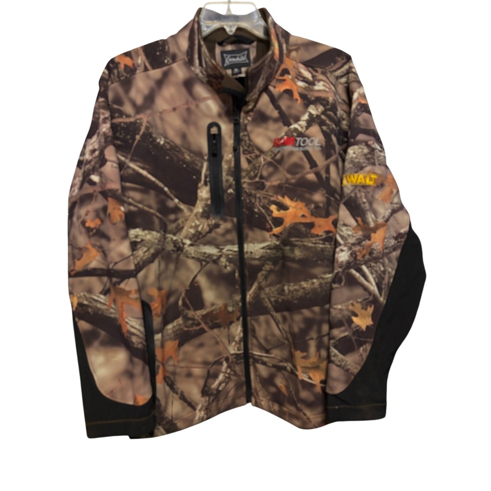 Gamehide Mens XL Lost Camo Softshell Jacket Embroidered DeWalt Full Zip Lined